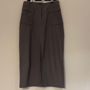 Patagonia Chic Charcoal Midi Skirt